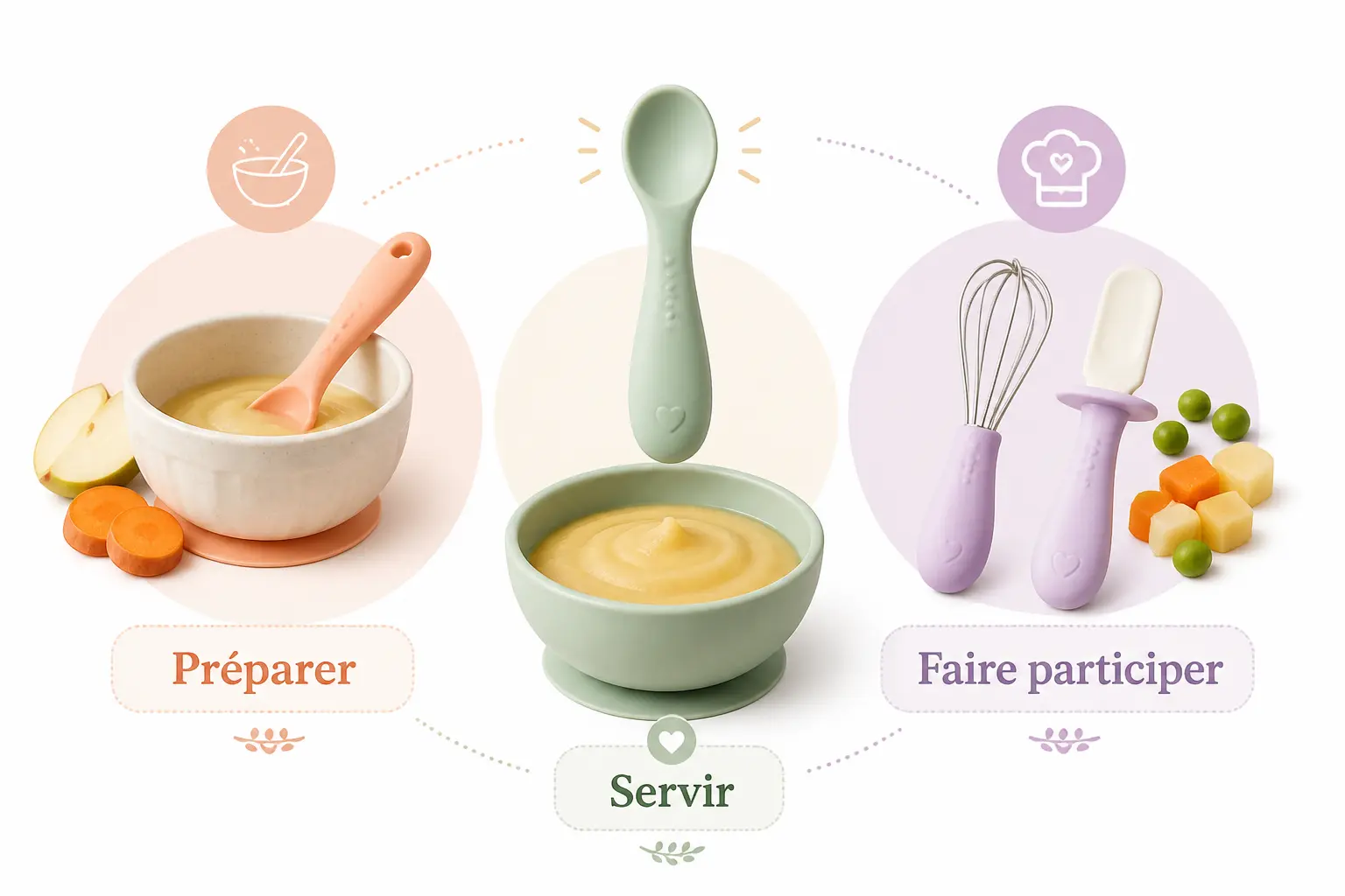 Quels ustensiles cuisine bébé acheter, et pour quel usage ?