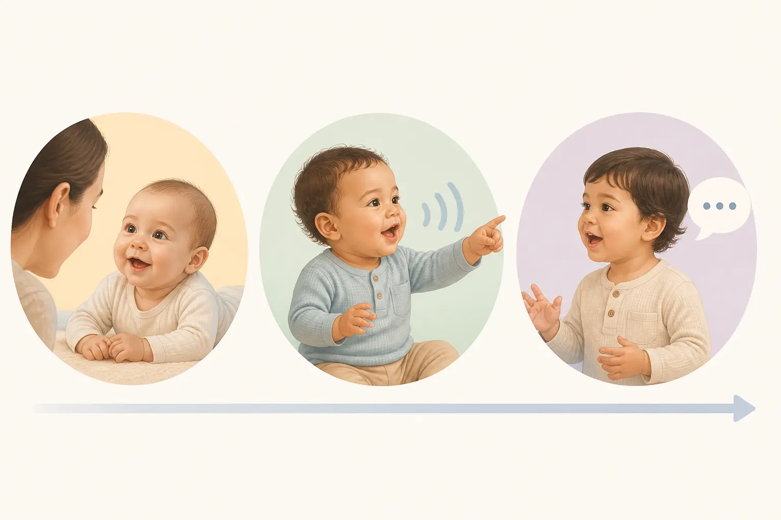 À quel âge bébé parle vraiment ? Il communique bien avant ses mots