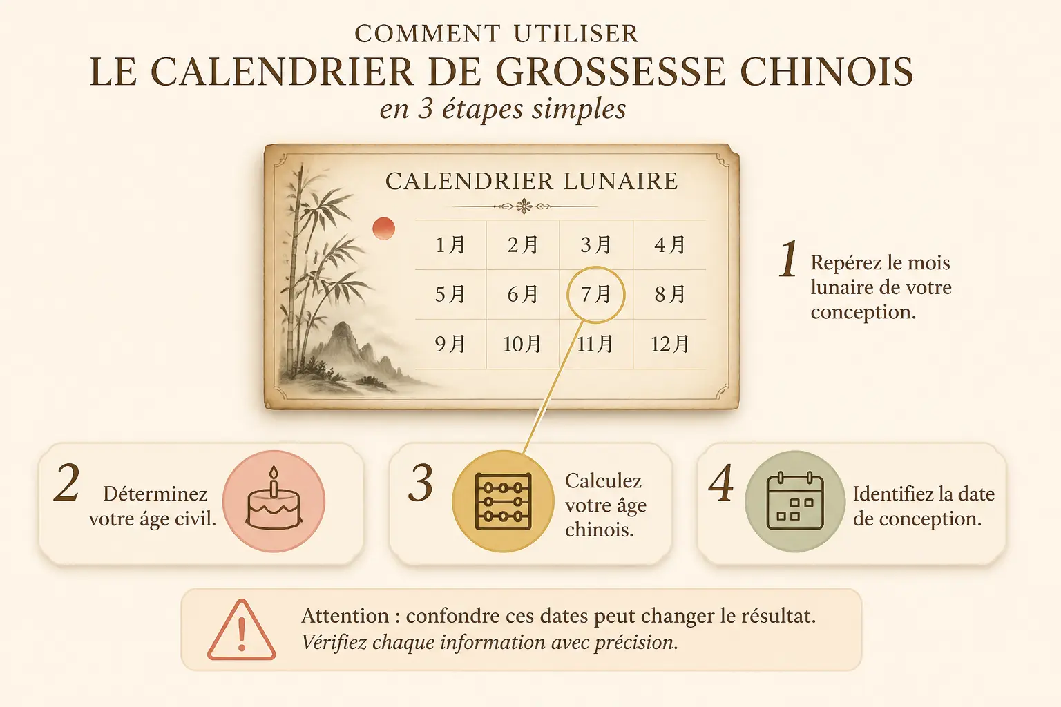 Comment utiliser le calendrier chinois grossesse sans se tromper