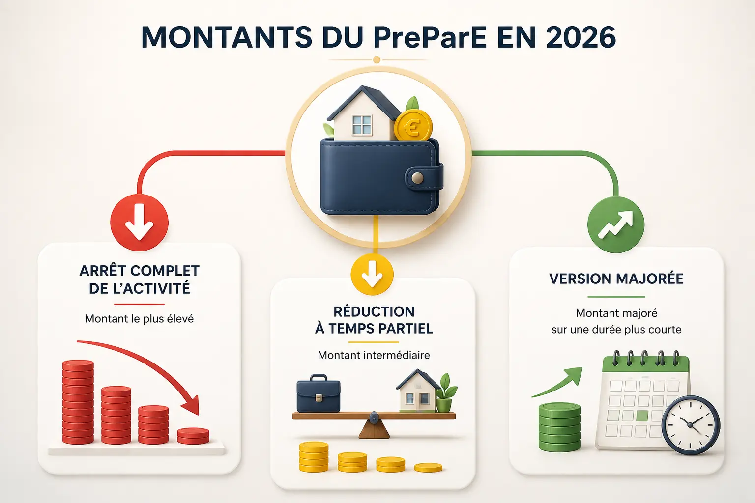 Combien la Caf verse en 2026 : montants, temps complet, temps partiel et version majorée