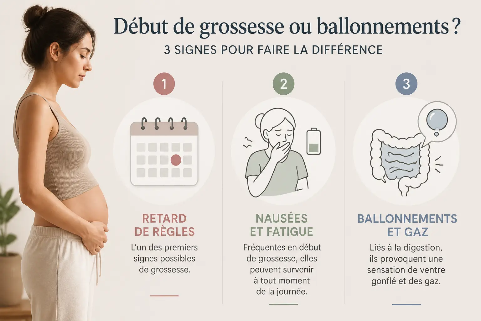 Ventre gonflé ou grossesse : les signes qui orientent vraiment