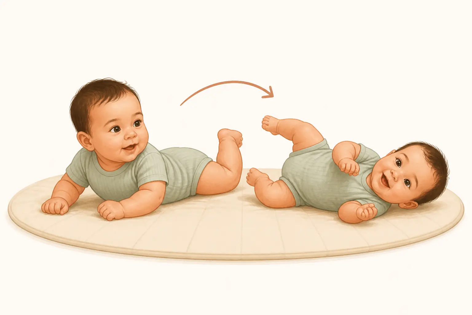 Quand bébé se retourne-t-il en moyenne ?