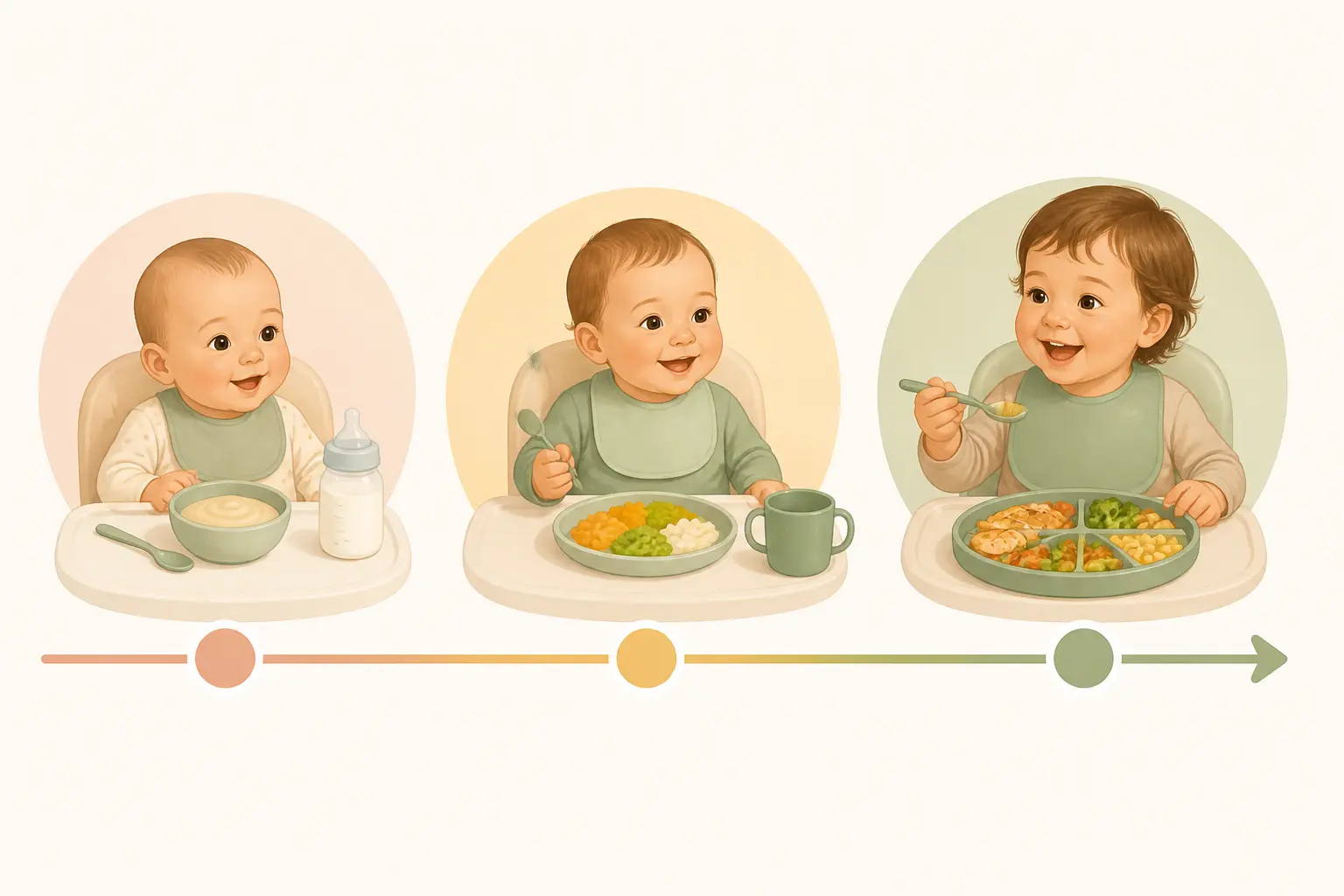 Quel repas du soir pour bébé selon son âge ?