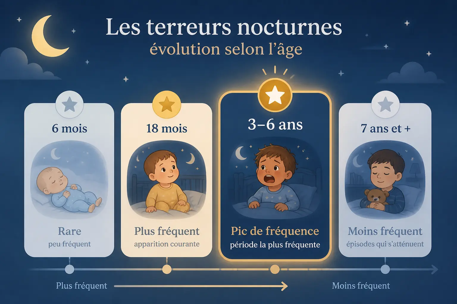 À quel âge apparaissent les terreurs nocturnes ?