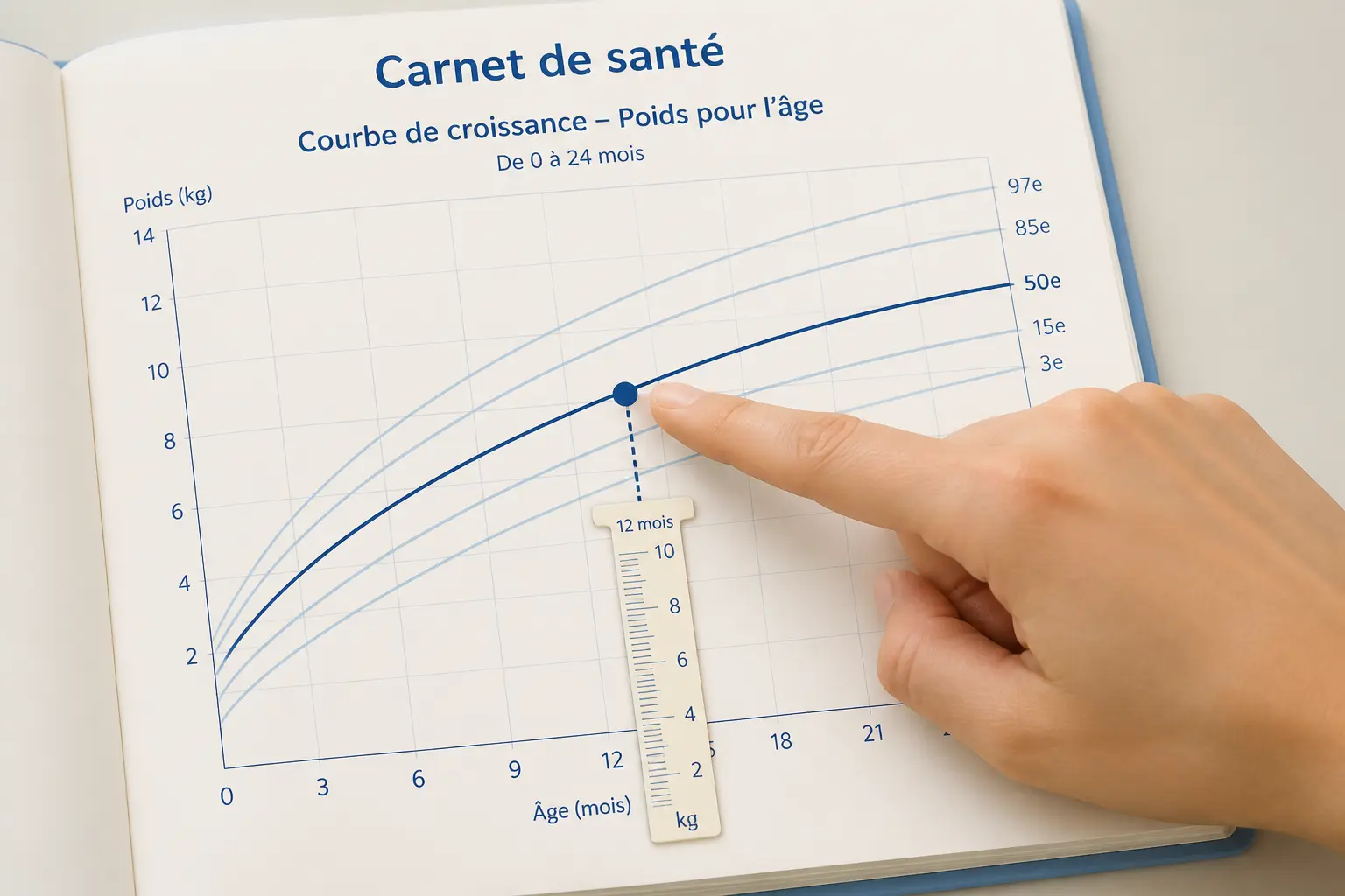 Comment lire la courbe de croissance dans le carnet de santé sans vous perdre dans les lignes