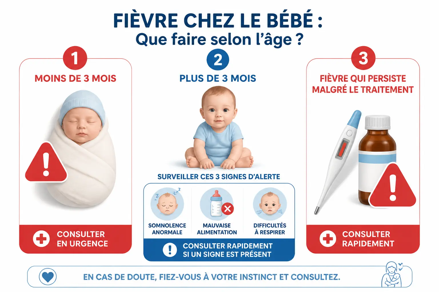 Quand consulter selon l’âge et les signes qui doivent vous alerter