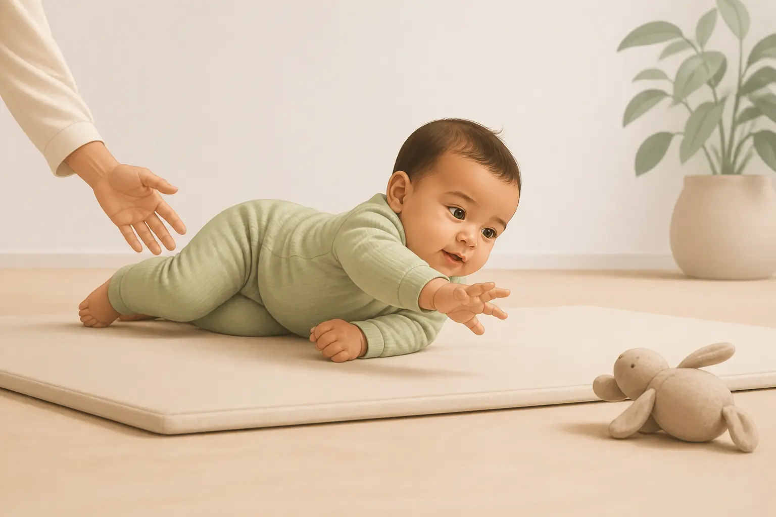 Comment aider bébé à se retourner sans le forcer ?