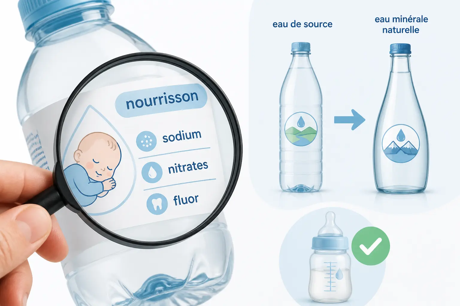 Comment lire l’étiquette d’une eau pour bébé sans se perdre dans les chiffres