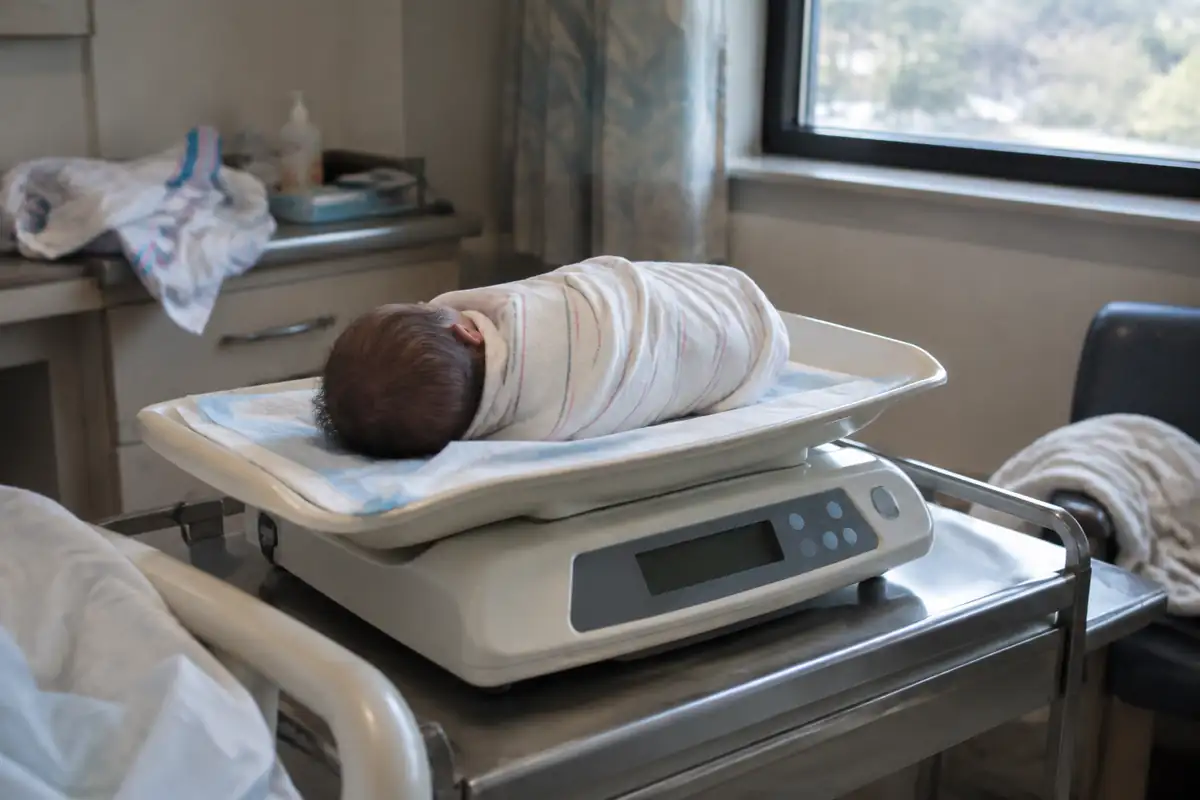 Poids moyen d'un bébé à la naissance : 3,26 kg en France, et ce qui est normal autour